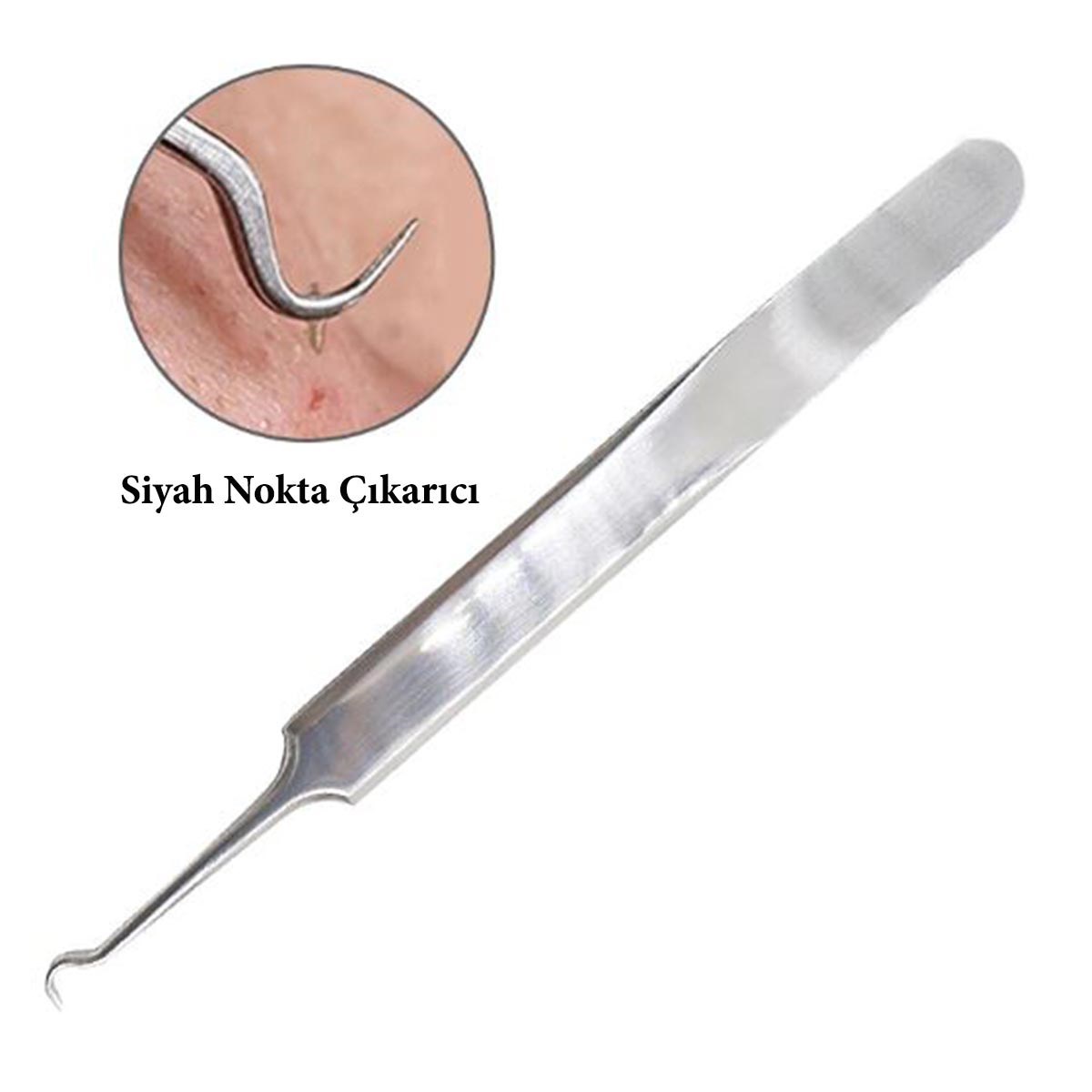 Paslanmaz Çelik Siyah Nokta Sivilce ve Akne Temizleyici Set 3'lü Kit