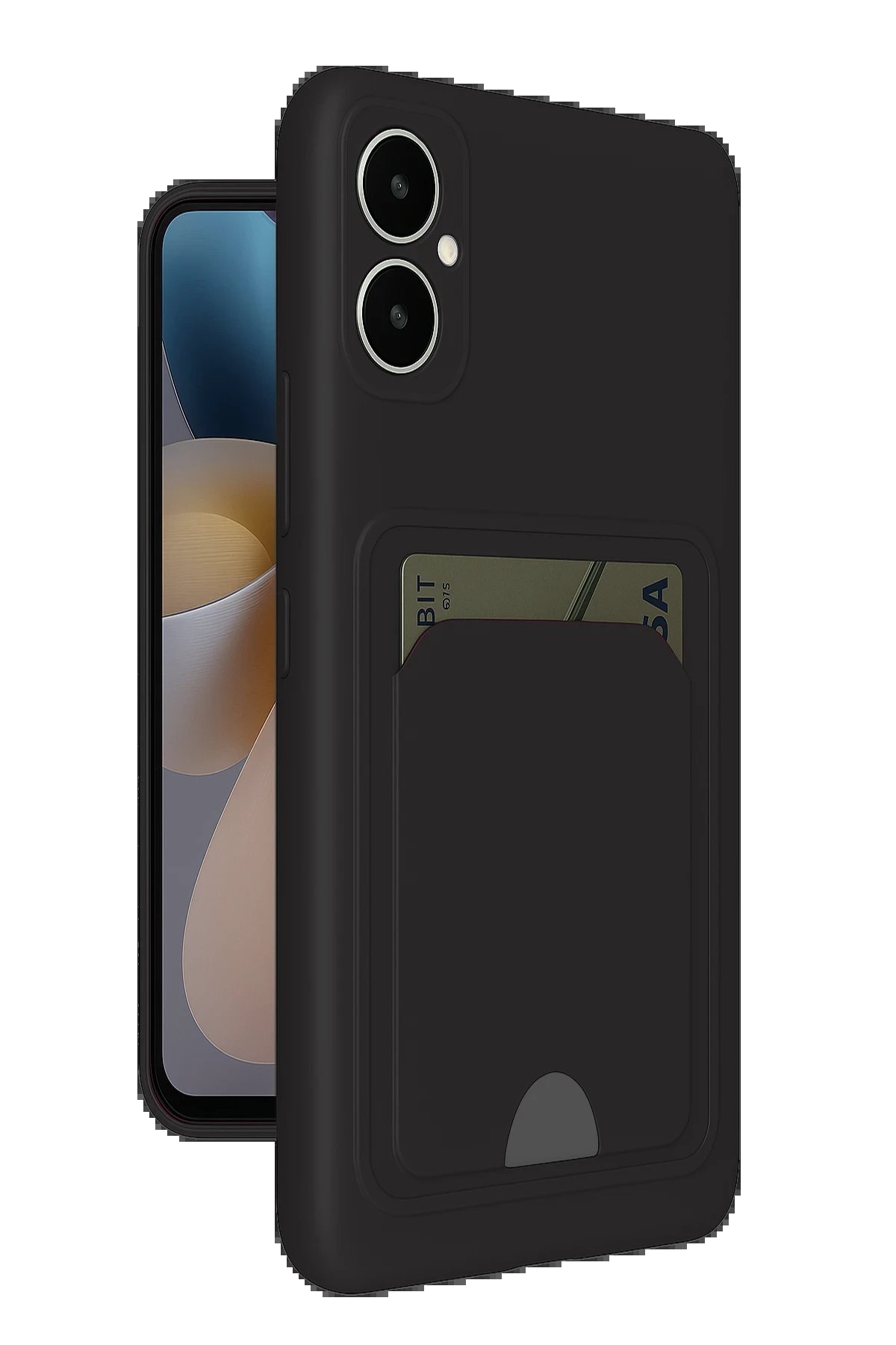 Samsung Galaxy A05 Kelvin Kartvizitli Silikon - Siyah