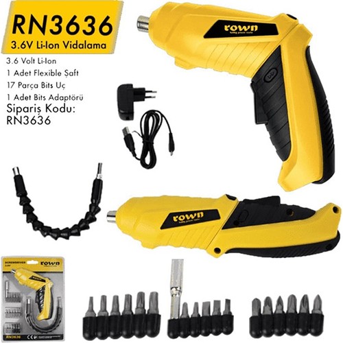 ŞARZLI VİDALAMA MATKAP 3.6V 20PARÇ