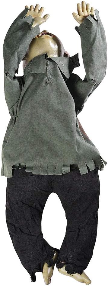 Sesli Işıklı ve Sensörlü Yerde Emekleyen Hareketli Bebek Hayalet Zombi Dekor 30x85 cm