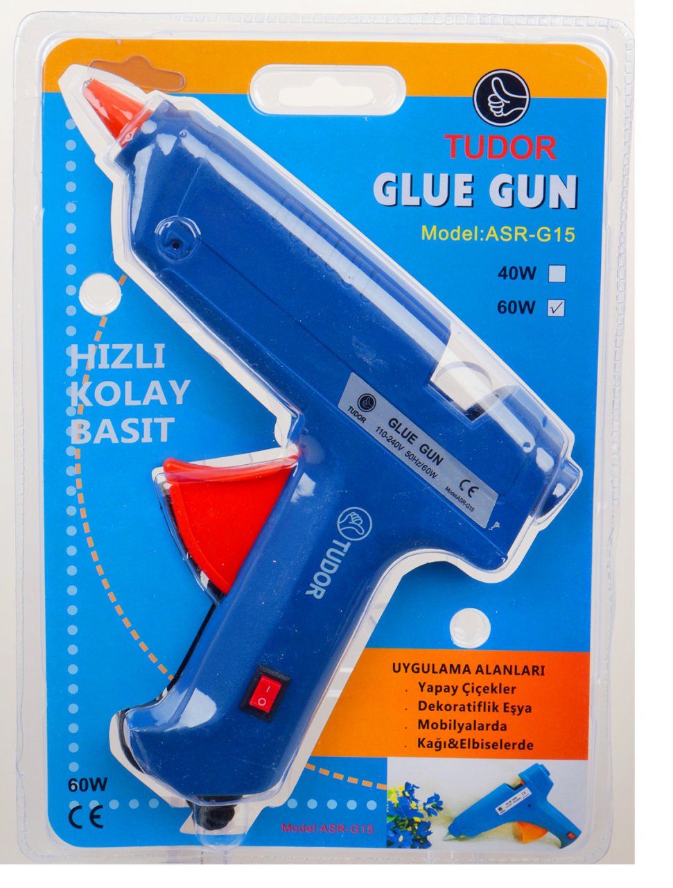 Sıcak Silikon Tabancası 60W Aç/Kapa Düğmeli ASR-G15