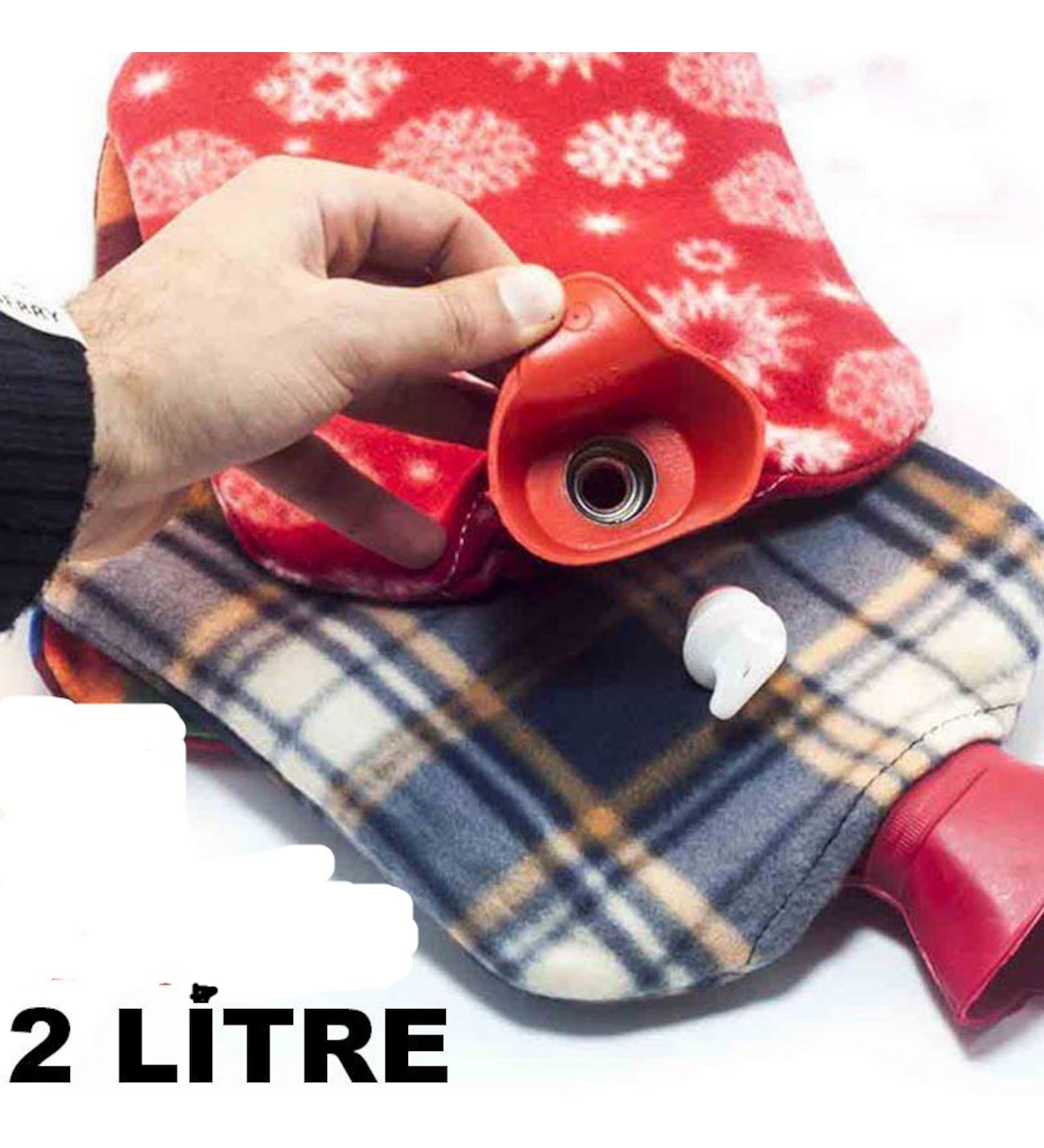 Sıcak Su Torbası 2 Litre Polar Kılıflı Termofor