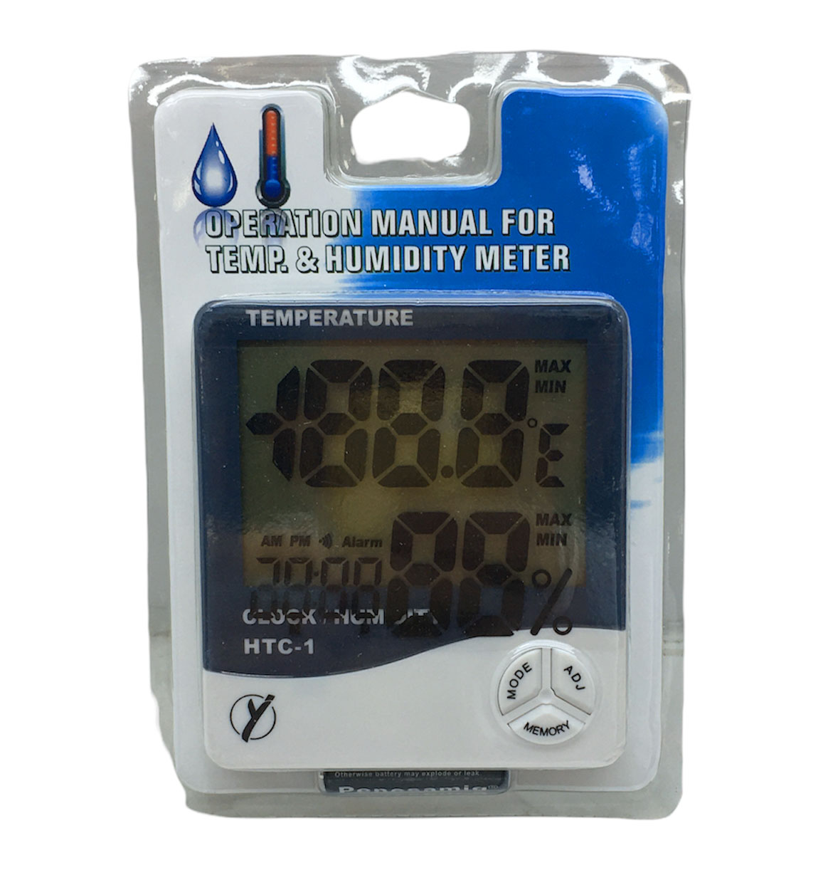 TEMPERATURE HTC-1 DİJİTAL SAAT - SICAKLIK - NEM ÖLÇER