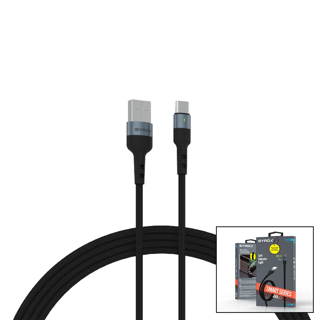 TYPE-C - LEDLİ ŞARJ VE DATA KABLO 3.0A