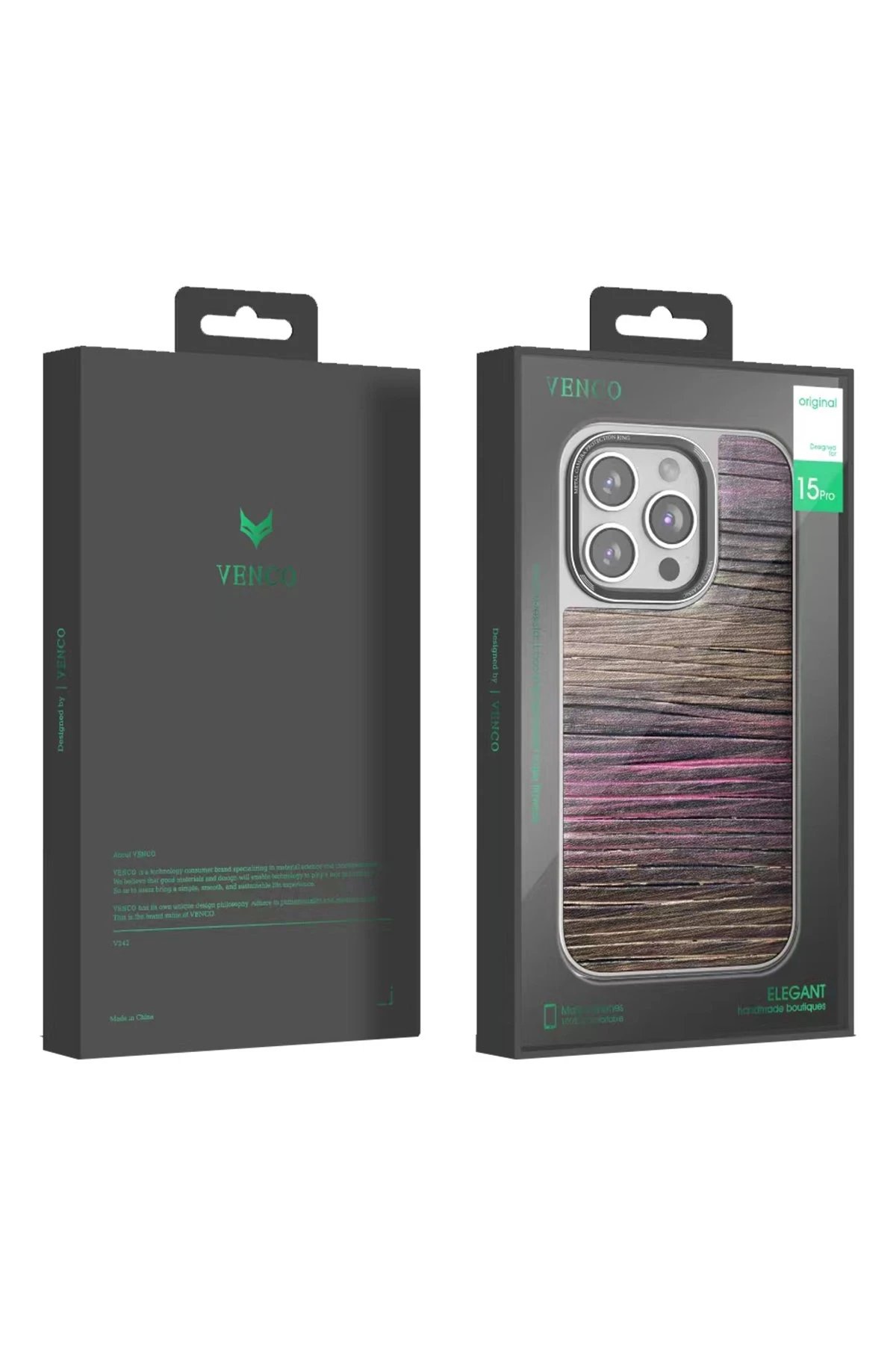 Venco iPhone 14 Pro Max Wave Kapak - Koyu Kahve