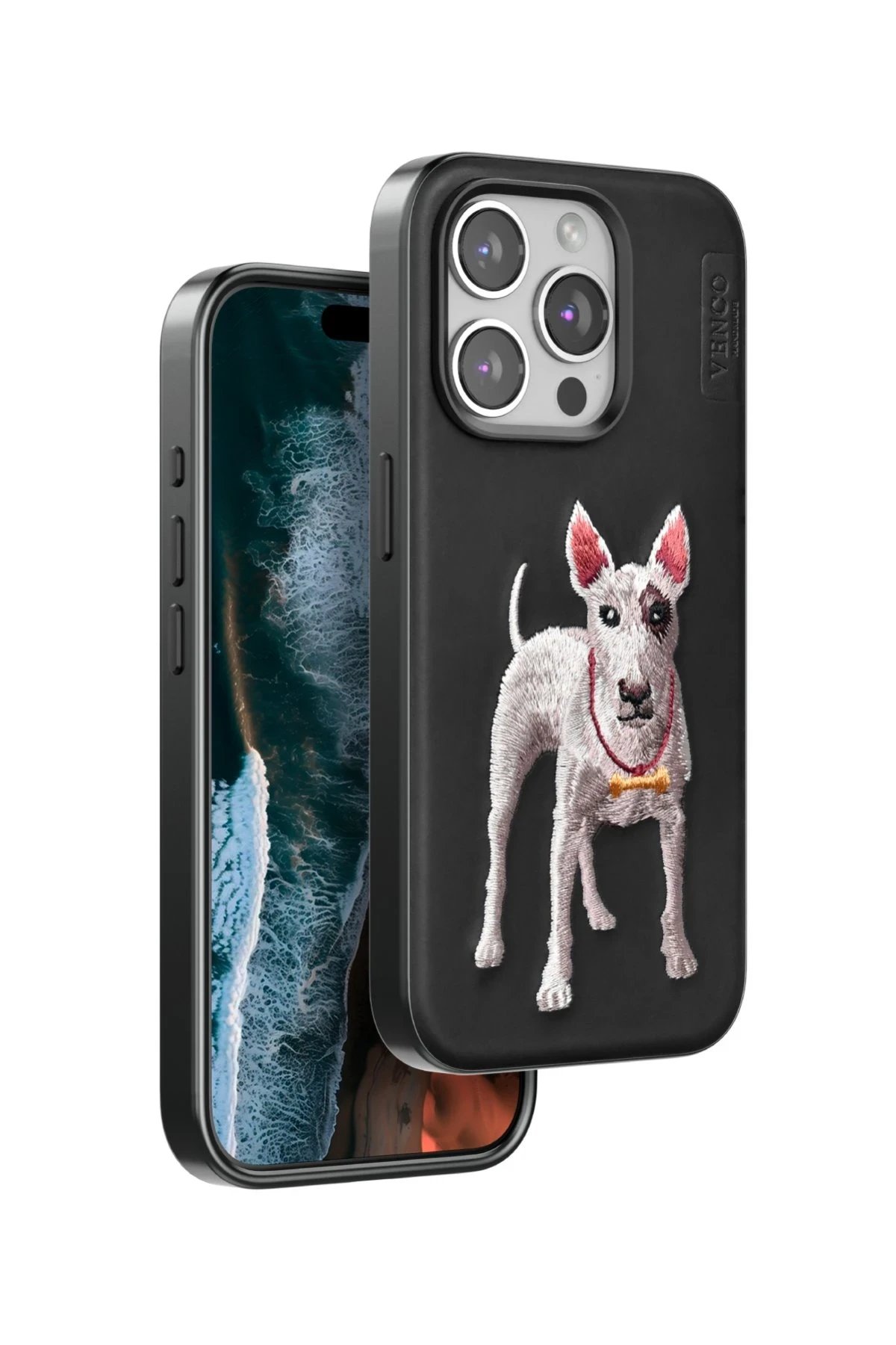 Venco iPhone 14 Pro Max Perma Desenli Kapak - Siyah