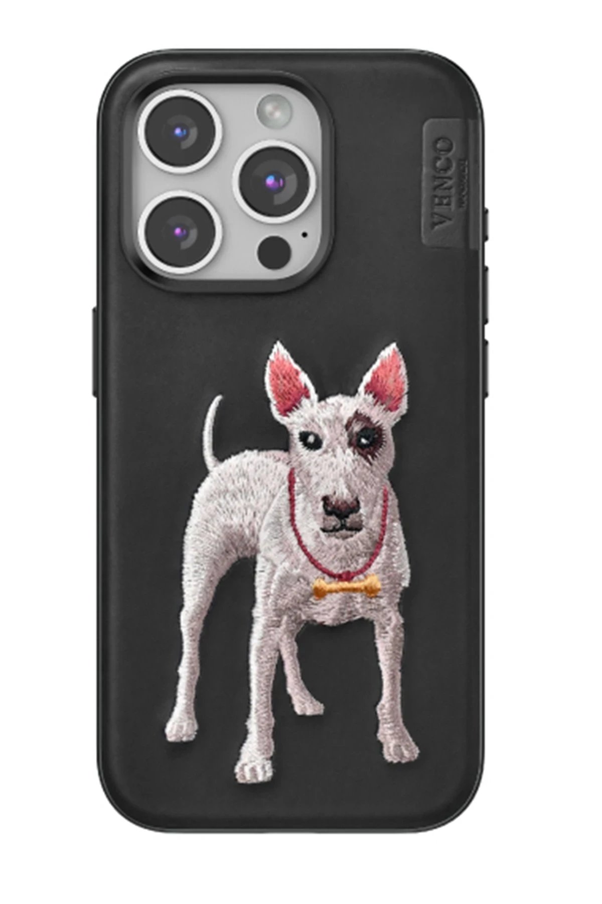 Venco iPhone 15 Pro Max Perma Desenli Kapak - Siyah