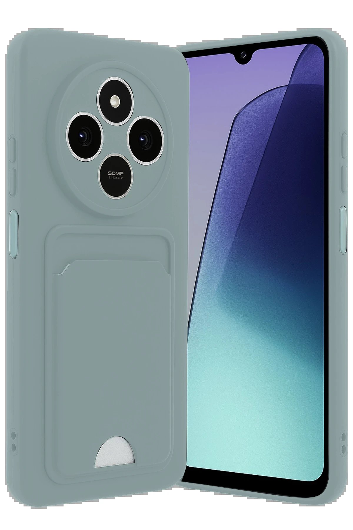 Xiaomi Redmi 14C Kelvin Kartvizitli Silikon - Açık Yeşil