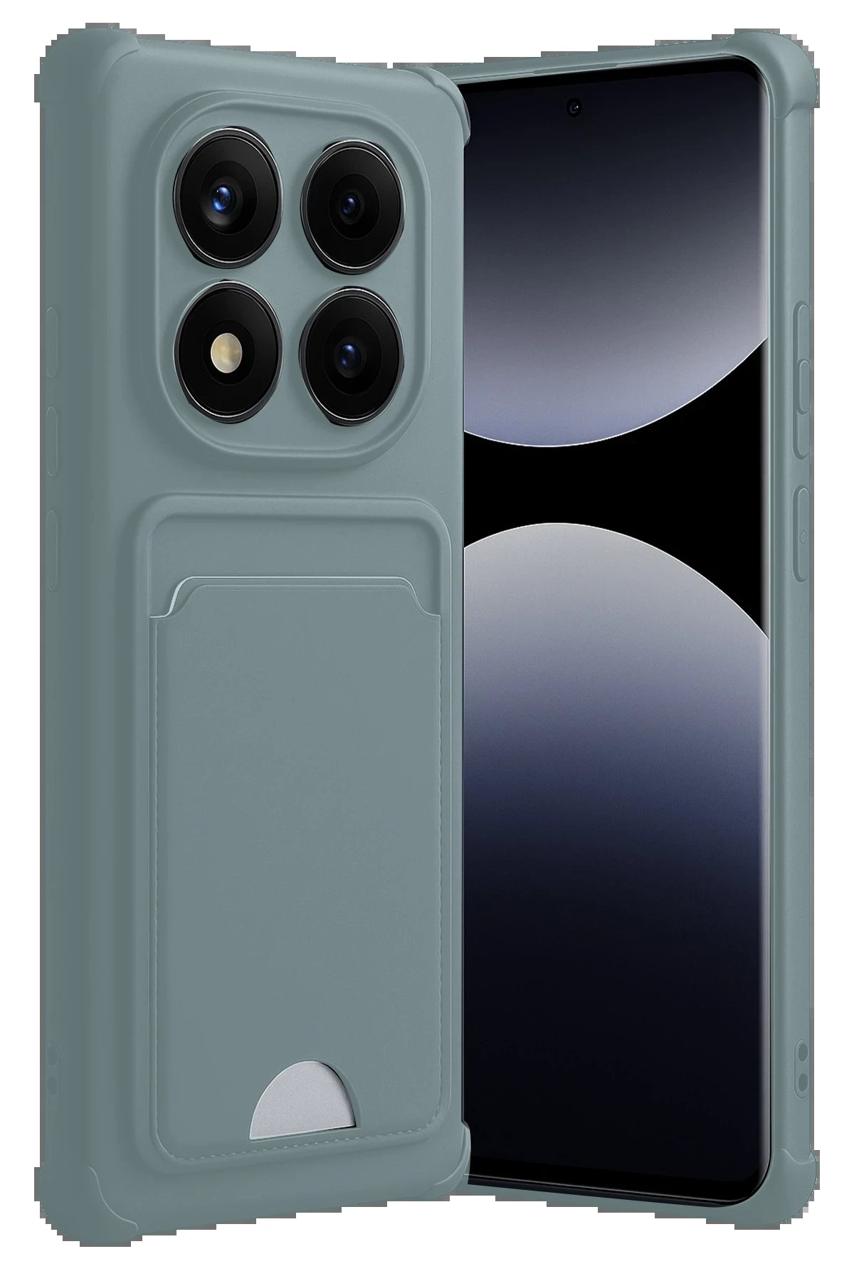 Xiaomi Redmi Note 14 Pro 5G Kelvin Kartvizitli Silikon - Açık Yeşil