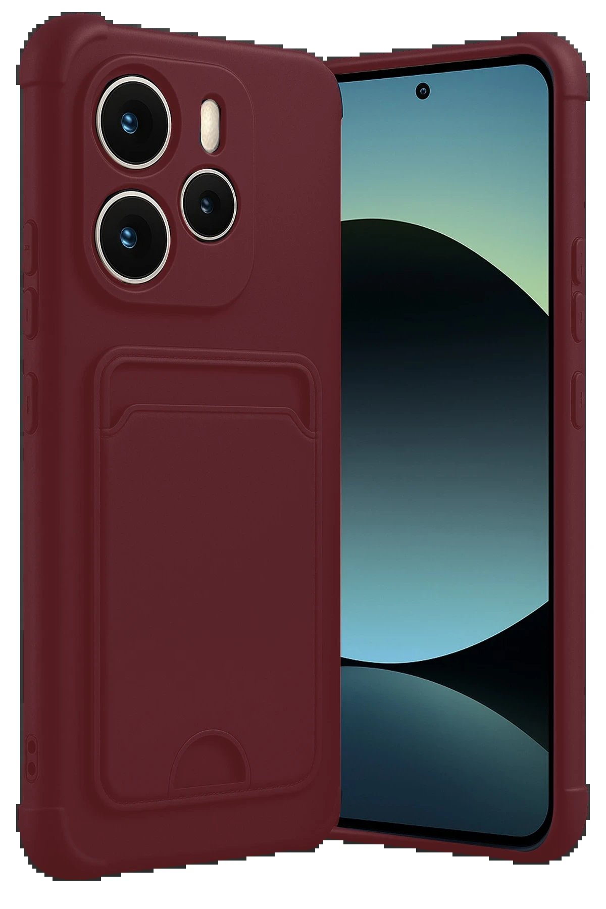 Xiaomi Redmi Note 14 4G Kelvin Kartvizitli Silikon - Bordo