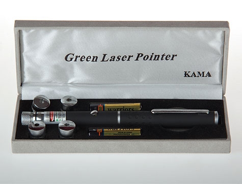 Yeşil Lazer Pointer 3000 mW 15 Km Etkili (5 Başlıklı)