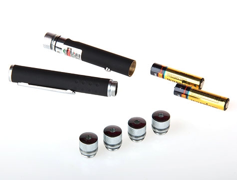 Yeşil Lazer Pointer 3000 mW 15 Km Etkili (5 Başlıklı)