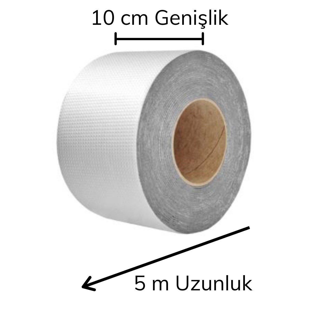 Yüksek Sıcaklık Dayanan Su Geçirmez Çatı Boru Duvar Çatlak Onarıcı Yapışkan Bant Folyo 10 cm