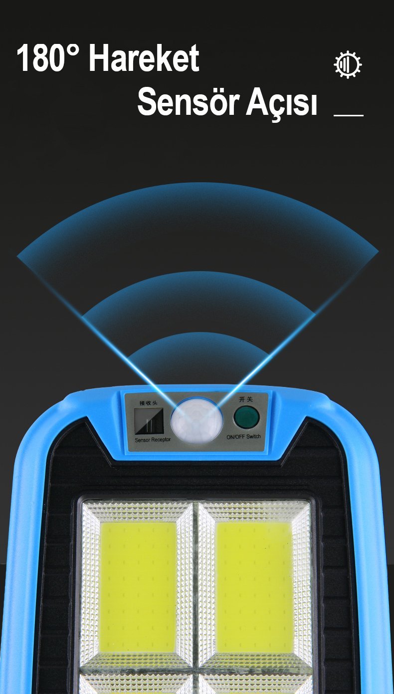  ZB-150B Solar Sensörlü Cob Ledli Solar Lamba<