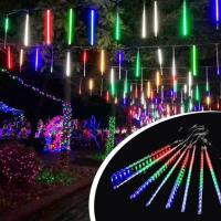 10 Adet İç ve Dış Mekan İçin Uyumlu Renkli RGB Akan Meteor Led