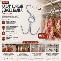 10 ADET 10MM W KASAP KURBAN ÇENGEL KANCA
