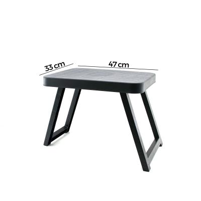 10 ADET KÜÇÜK= 47X33CM KAMP - PİKNİK MASASI SİYAH PLASTİK KATLANABİLİR AYAKLI=38CM