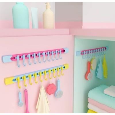 10 Kancalı Raylı Mutfak ve Banyo Düzenleyici Askı 30 cm