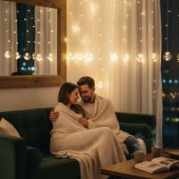 10 Sarkıtlı Kumandalı Dekoratif Top İçi Mini Toplu LED Günışığı Rengi Dekoratif Aydınlatma