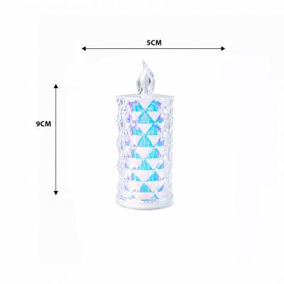 12 ADET LED CANDLE KAMP KÜÇÜK BOY= ÇAP:5CM - Y: 9CM PİLLİ LED MUM MİKA KRİSTAL PLASTİK YAKUT-13635