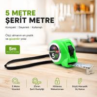 12 ADET MEASURING TAPE 5MTX25MM ŞERİT METRE