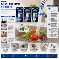 12 ADET MUSLUK UCU FİLTRESİ 2 KATMANLI - TAŞLI - PERVANELİ 360° 16-19MM TÜM MUSLUKLARA