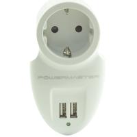 16A-3500W ÇİFT USBLİ TEKLİ AKIM KORUMALI PRİZ ( 79 X 155 MM)