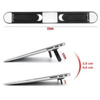2 Kademeli Katlanabilir ve Yapışkanlı Laptop Standı Siyah