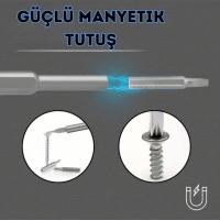 25 Parça 24 farklı uçlu Mıknatıslı 25 in 1  Tornavida Seti