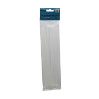 25PCS   BEYAZ   3.6X250MM  PLASTİK CIRT KELEPÇE