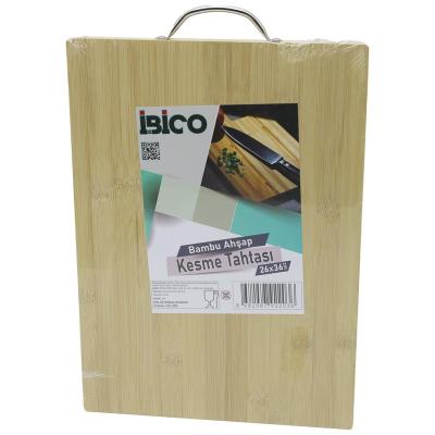 26X36 X 1.7CM LUX AHŞAP BAMBU KESİM PANOSU - KESME TAHTASI METAL KULPLU