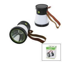 2İN 15W+360°SMDEL FENERİ SOLAR- USB ŞARJ POWERBANK 500LM IŞIK AYARI FLAŞÖR SUNİ DERİ KULP PT-8151