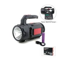 2İN1 19PCS = TAMİR - HIRDAVAT SETİ EL FENER - PROJEKTÖR LED + COB USB - TYPE-C - PİL ŞARJLI HS-310