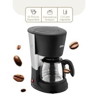 2İN1 FİLTRE KAHVE - ÇAY DEMLEME MAKİNESİ 1.2LT CAM HAZNE - SU SEVİYE GÖSTERGE  SCM-2938