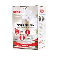2İN1=TAVAN VANTİLATÖR - AVİZE LAMBA 40W KUMANDALI 6KNAT VNT-005