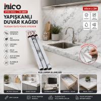 2MT X 60CM BEYAZ MERMER DESENLİ TEZGAH ÜSTÜ FOLYO STİCKER - DUVAR KAĞIT KENDİNDEN YAPIŞKANLI - EKO DEKORASYON - DAYANIKLI