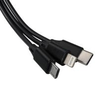 3 IN 1 SİYAH ŞARJ KABLOSU