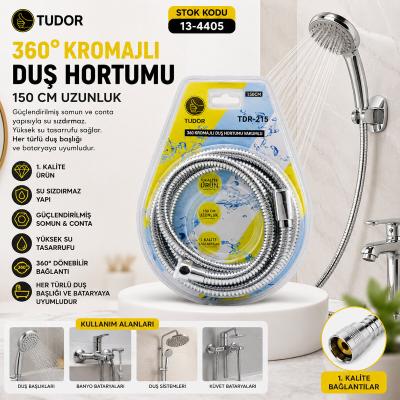 360° - METAL DUŞ HORTUMU 150CM VAKUMLU AMBALAJ