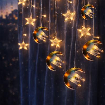 3MT FİŞLİ - EKLEMELİ RAMAZAN DEKOR LAMBA - PERDE LED HİLAL - CAMİ - YILDIZ EKL-09