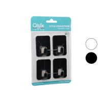 4PCS CLOUD ASKI NO-2 SİYAH - BEYAZ PLASTİK YAPIŞKANLI MONTAJ