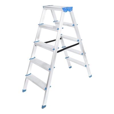 5+5 ÇİFT BASAMAKLI ALÜMİNYUM METAL MERDİVEN YÜKSEKLİK = 115CM BAŞ GENİŞLİK = 8CM