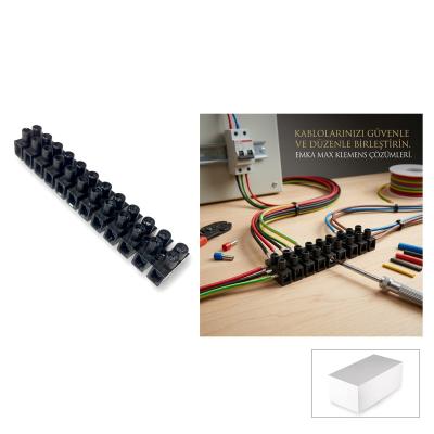 50 ADET SİYAH PLASTİK SIRA KLEMENS