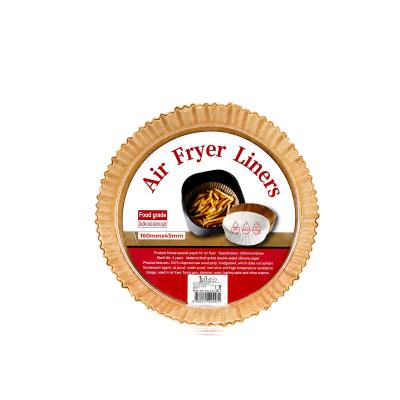 50PCS YUVARLAK TABAN: 16CM - KENAR: 4.5CM AİR FRYER PİŞİRME KALIP KAĞIT