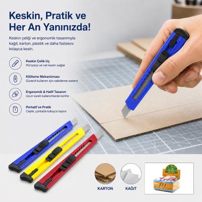 60 ADET KÜÇÜK PLASTİK FALÇATA MAKET BIÇAK