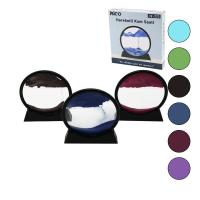 7 İNÇ - 17.5CM RENKLİ SULU CAM KUM SAATİ HAREKETLİ AYNA MODELİ