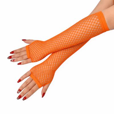 80?ler 90?lar Retro Turuncu File Parmaksız Eldiven 26 cm