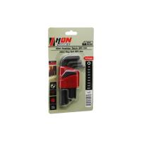 9PCS SİYAH KISA - DÜZ 120MM ALYAN ALLEN ANAHTAR TAKIMI BRKT-702279