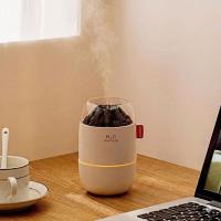 Ahşap Odun Ateşi Tasarımlı 280 Ml Ultrasonik Hava Nemlendirici &amp; Aroma Difüzör – Soğuk Buhar Makinesi, Led Işıklı, Ortam Nemlendirici