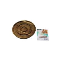 AKASYA YUVARLAK  2 BÖLMELİ=1+1  AHŞAP SERVİS SUNUM TEPSİ - TAHTASI  20 X 1.4CM