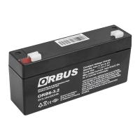 AKÜ 6 VOLT 3.2 AMPER ORBUS ORB6-3.2 ( 135 X 33 X 60 MM ) (81)